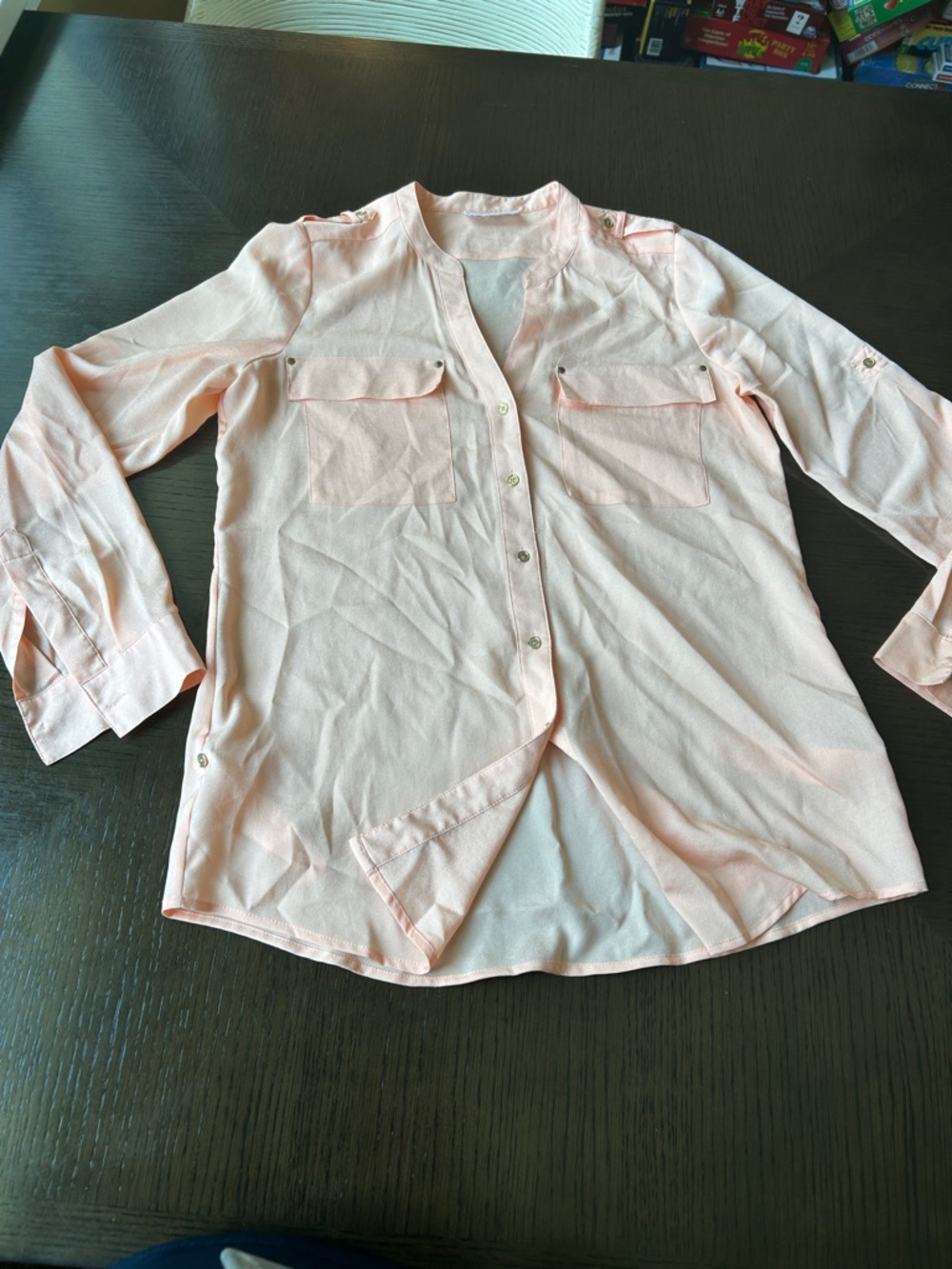 Calvin Klein Peach Blouse with Label
